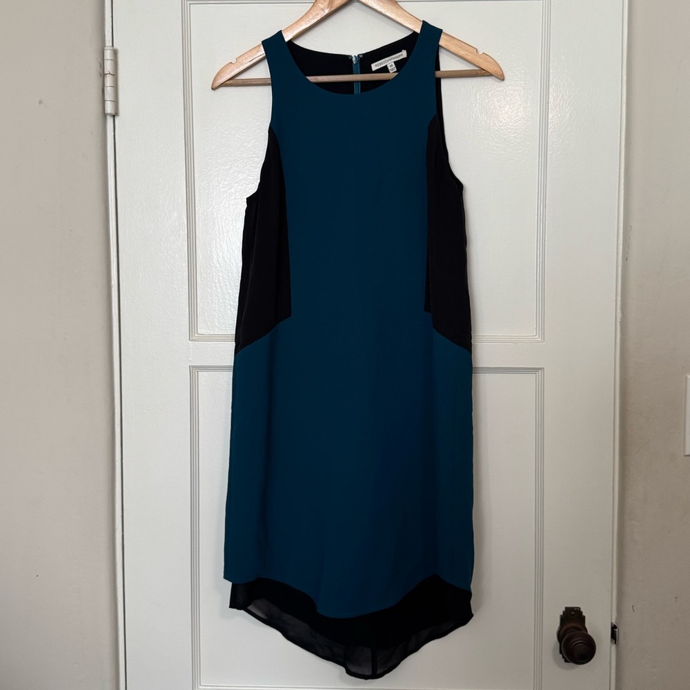 Rebecca Minkoff Blue and Black Sleeveless Dress - Size XS XSmall
